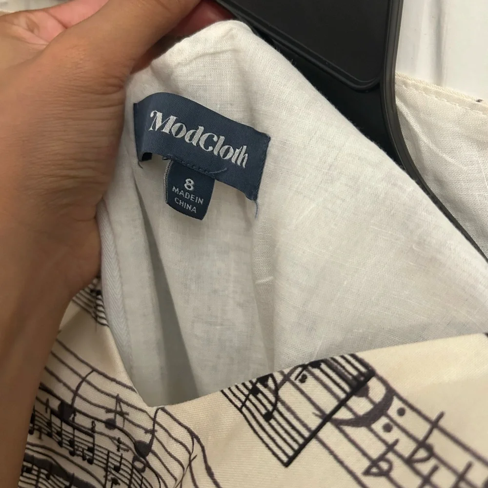 ModCloth Music Notes Dress Size 8 - Picture 3 of 5